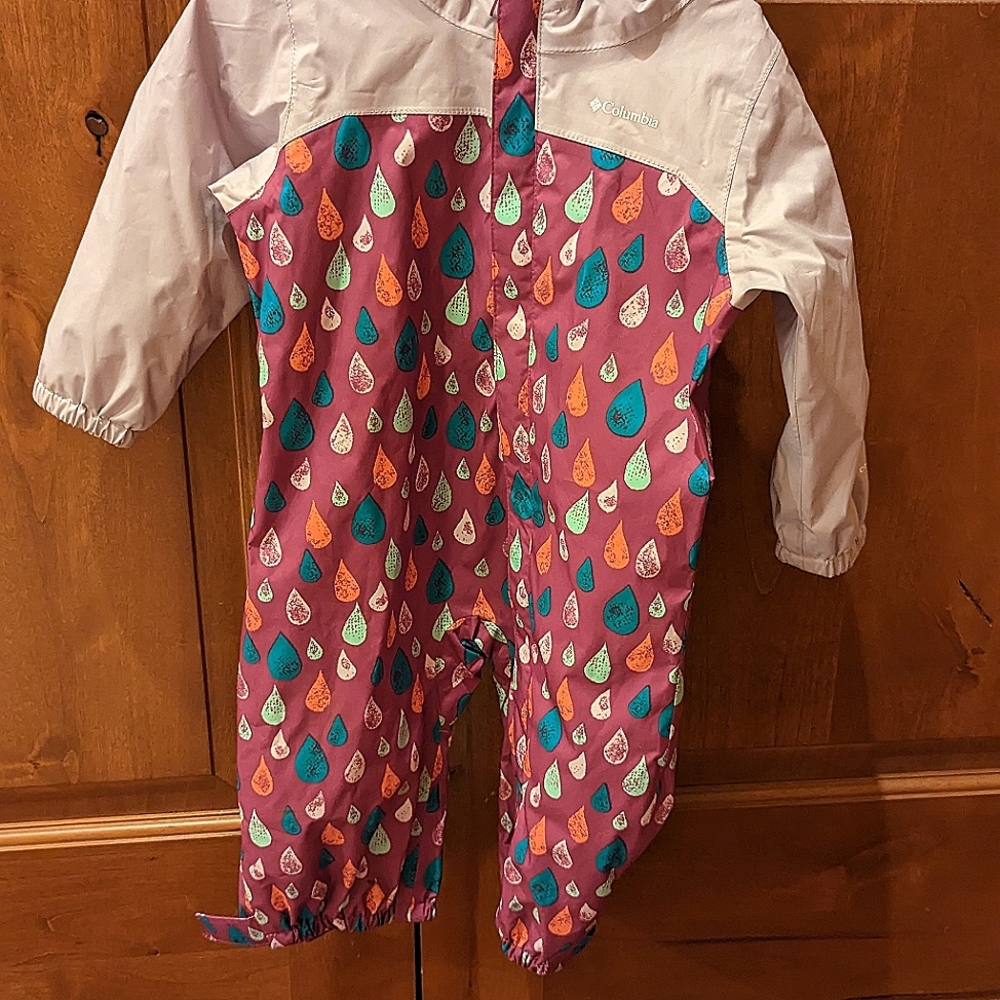Toddler girls' fleece lined rainsuit Columbia